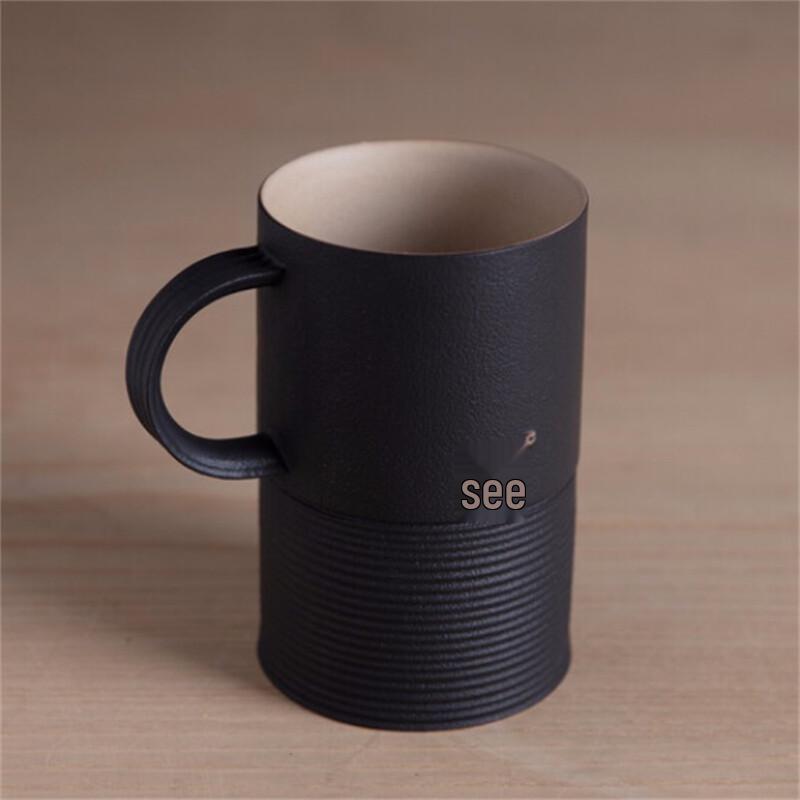 Wanqian Tang Wang Black Office Mug