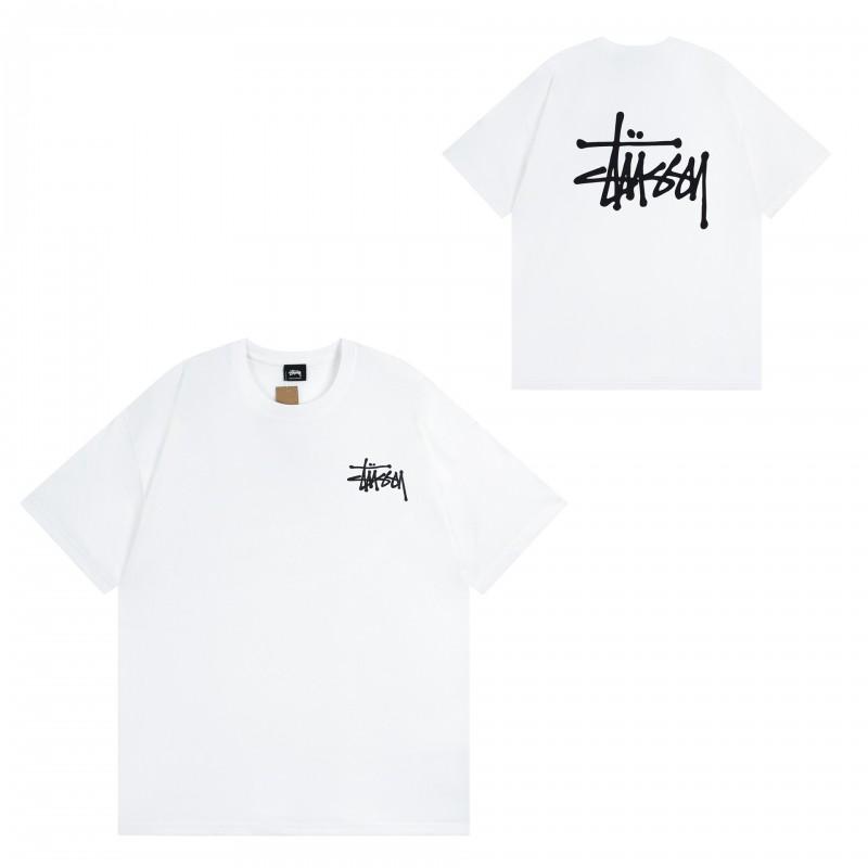 Pánské tričko s krátkým rukávem Volný střih Kulatý výstřih Potisk písmen Neformální Street Style Top pro páry