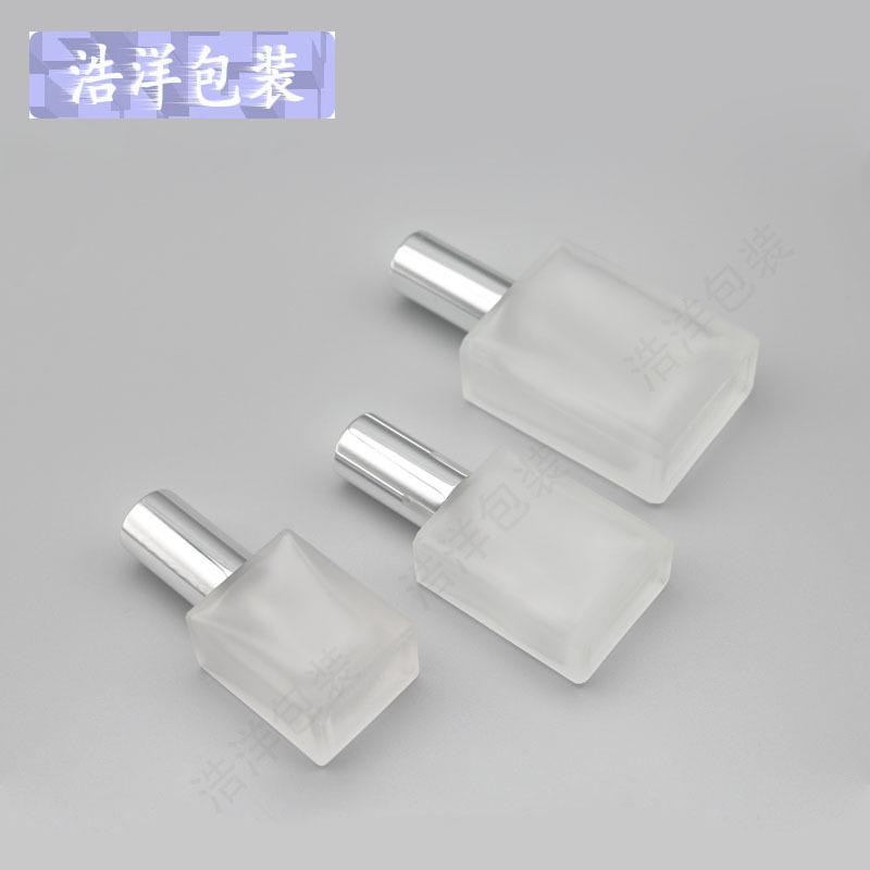 10/15/30ml Flat Square Frosted Glass Perfume Spray, Premium Refillable Travel Atomizer, Viral Essential