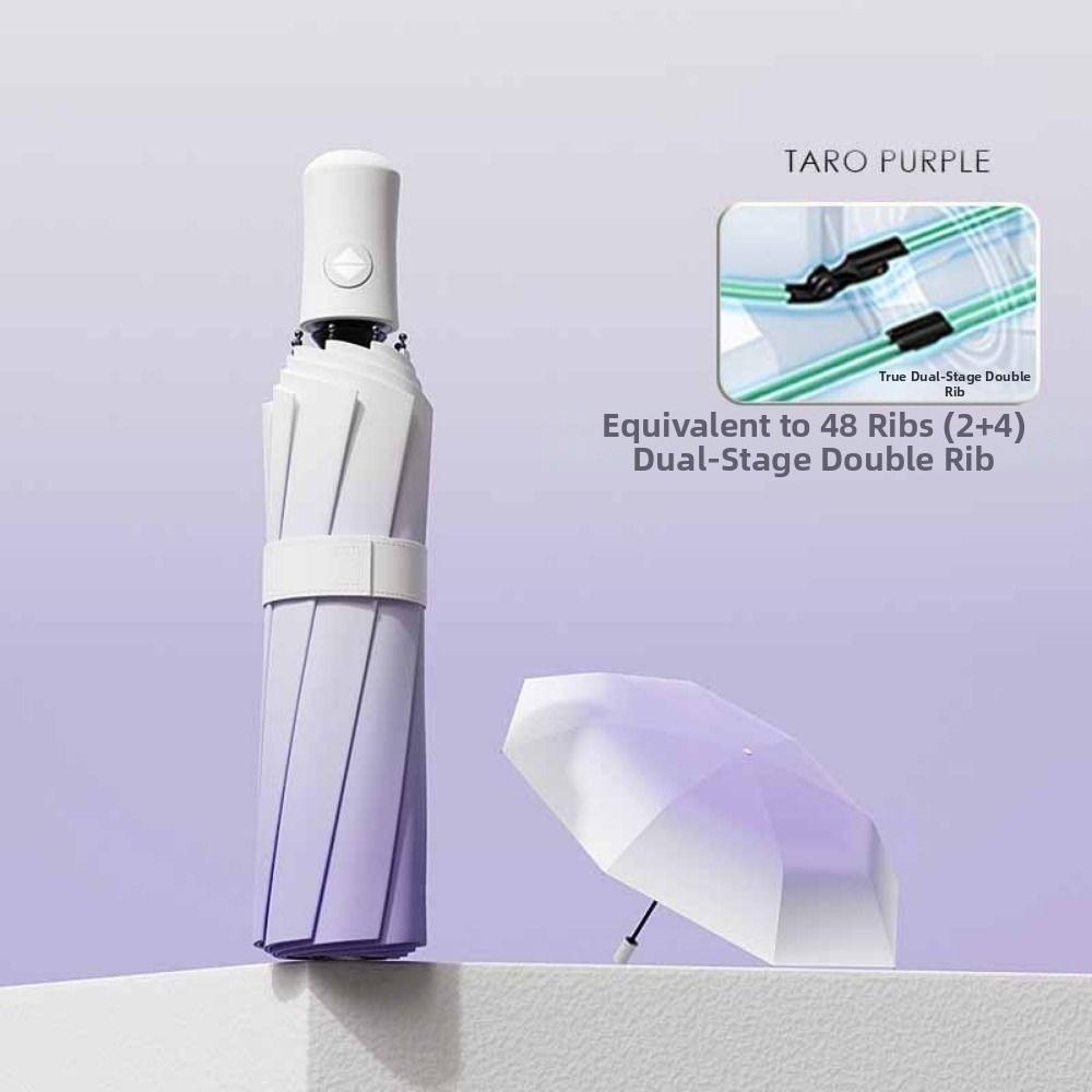 Waterproof Automatic Umbrella 48Bone Reinforced Sunproof  Brolly Folding Umbrella  Daily Use