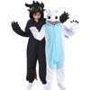 Çocuklar İçin Kigurumi Tek Parça Pijama, Çocuklar İçin Dişsiz Çizgi Film Pijama, Kız ve Erkek Çocuk Hayvan Pijama Karakterli Ev Giyimi Cosplay Parti Kostümü