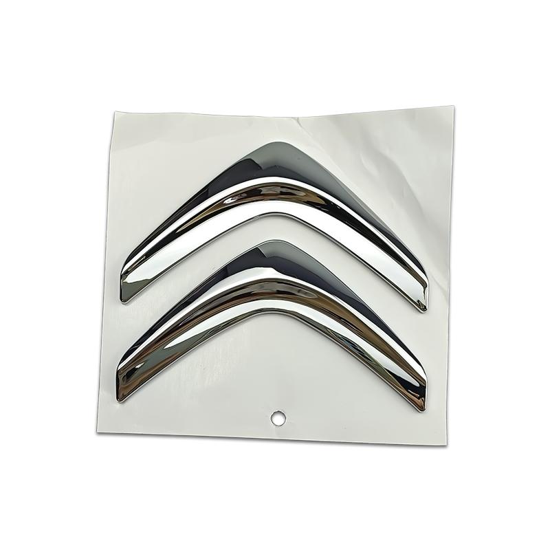 Plata Negra para Citroën C1 C2 C4 C5 Elysee ABS Cromo Logo Emblema Letras Insignia Estilo Exterior del Coche Pegatina Trasera del Maletero del Automóvil