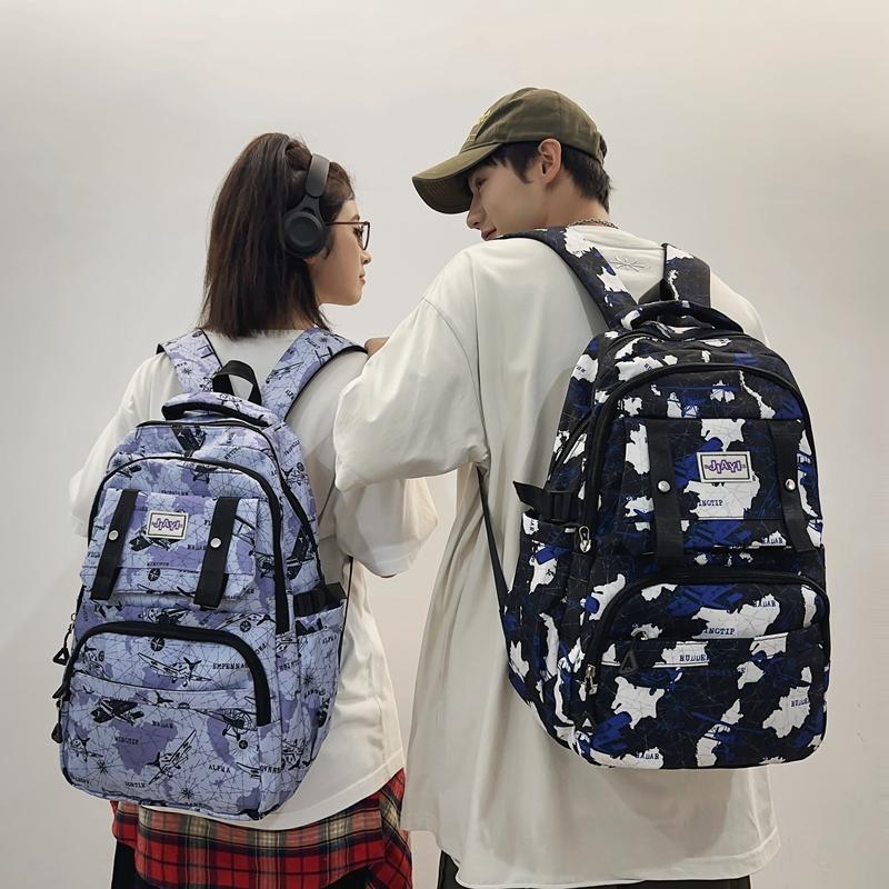 Большая вместимость школьный рюкзак для школьников с принтом для мужчин легкий рюкзак — фото 16