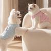 Chaqueta Térmica para Perro con Cuello Esponjoso Suéter Acolchado de Algodón para Mascota Estilo Princesa Abrigo de Invierno para Perro Interior