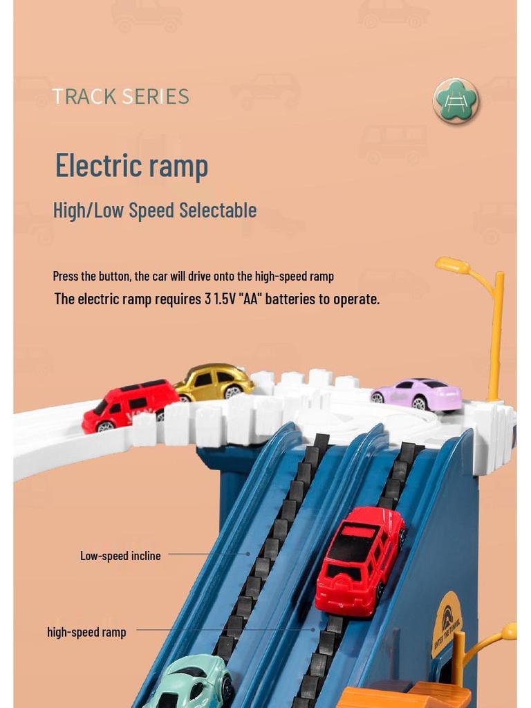 Dinosaur Adventure Skyscraper Track Car Set for Kids