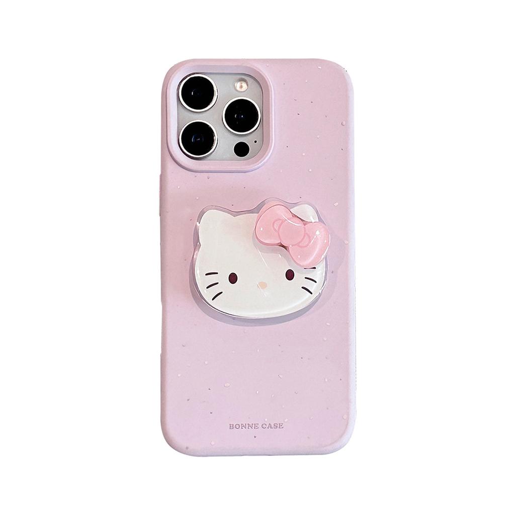 Bow cat rotating bracket for iphone17promax mobile phone case 16 cartoon 13 apple 14 pendant