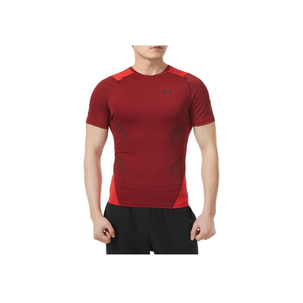 Under Armour Logo Print Slim Fit Comfortable Breathable Casual Short Sleeve T-Shirt Men T-Shirts Red 1362452-615