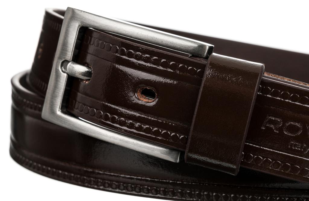 M LEATHER BELT WAS PLW-R-7 95 BROWN