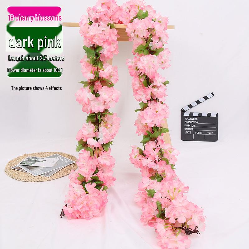 Artificial Rose Vine Decoration for Wedding Ceiling or Water Pipe Cover
