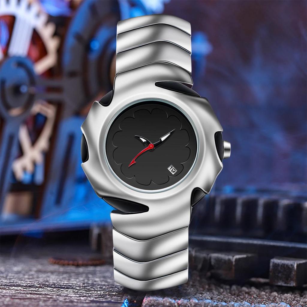 Pre-owned Irregular Blade Retro Men's Watch: High-End Niche Fashion Design