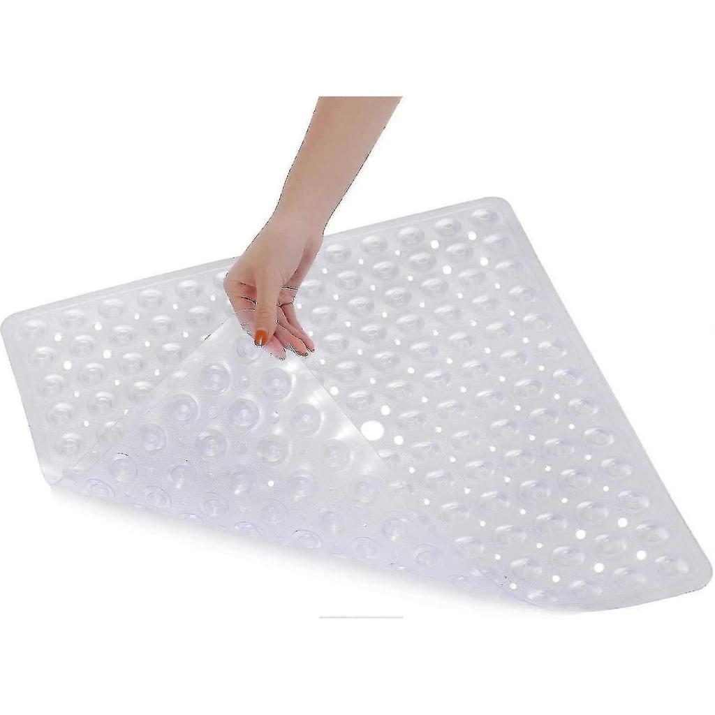 Square Shower Mats Non Slip Bathtub Mat With Suction Cup Safety Bathroon Mat, Rubber Kids Shower Mat