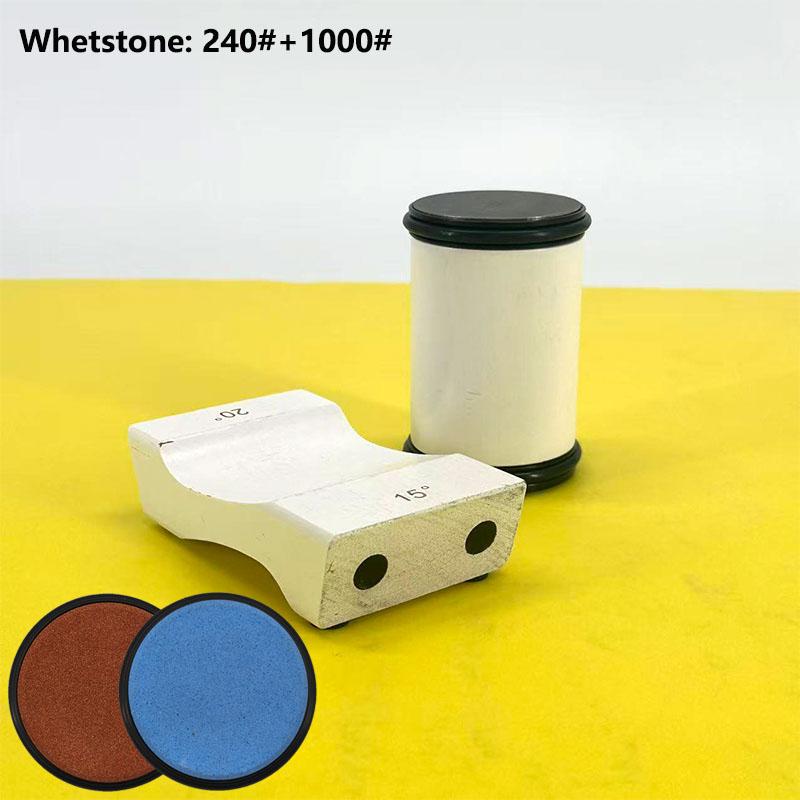 Ascuțitor de cuțite cu role la 15 și 20 de grade, suport magnetic pentru cuțite, kit piatră de ascuțit cu diamant cu rolă de unghi, accesoriu de bucătărie