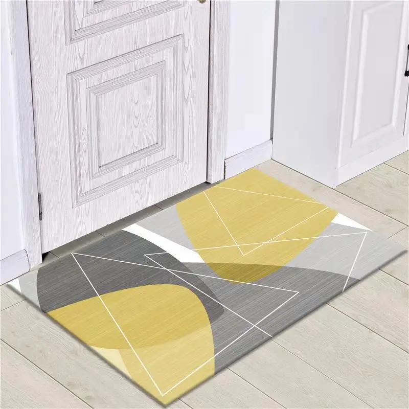 Nordic Absorbent Bathroom Non-slip Foot Mats Outdoor Porch Entrance Door Mat Living Room Carpet Home Rug Bath Mat Flooring Rugs