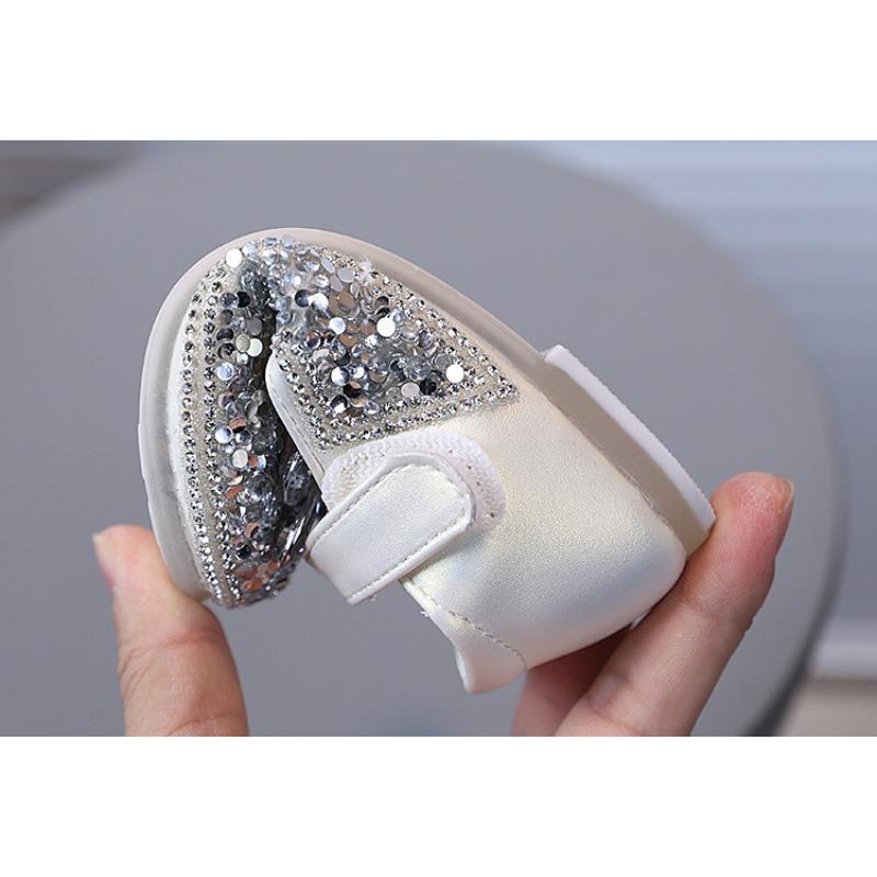 Girls' Elegant Princess Shoes / Spring & Autumn New Style Diamond Baby Casual Shoes / Children's Versatile Fashion Leather Shoes