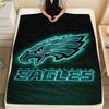 Philadelphia Eagles Flanelldecke mit Aufdruck, Hohe Qualität, Bequem für alle Jahreszeiten, Heimdekoration, Wärme und Komfort, Perfekt für Weihnachtsgeschenke