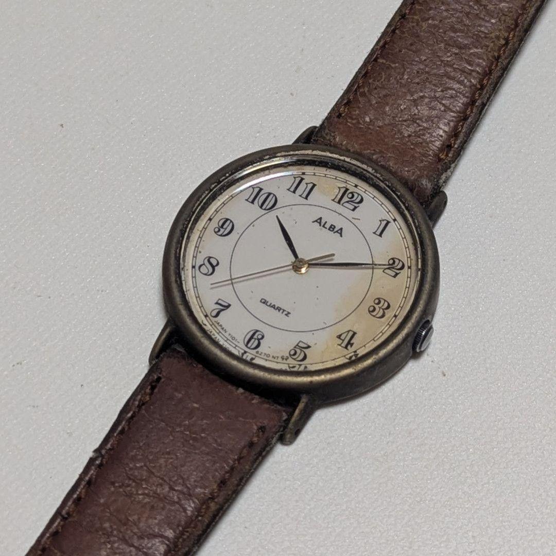 [Junk item] ALBA quartz watch Y101-6120
