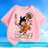 Children's Polyester T-shirt, Dragon Ball Z Goku printed T-shirt, casual short-sleeve top suitable for boys and girls.