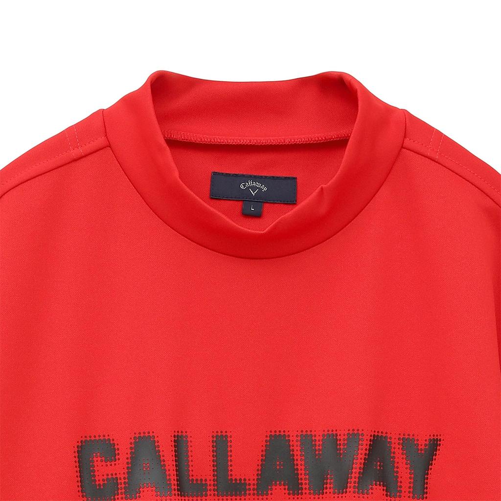 Callaway Men's Long Sleeve Mock Neck Shirt (Stretchable, UV Protection) / Golf Undershirt / C24233102 1100_Red LL