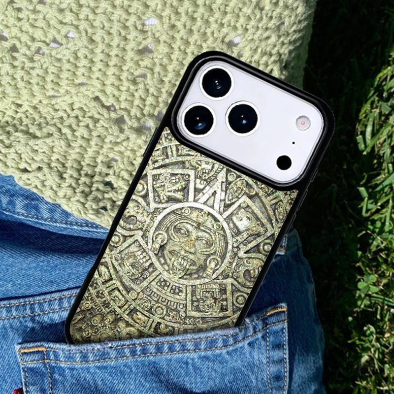 Aztec Calendar Mayan Native Stone Phone Case Cover for IPhone 11 12 13 14 15 16e 17 Pro Max Coque for IPhone 17 Air