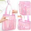 Quick Drying Mesh Beach Pack Bag With Hanging Hook Multipurpose Bathroom Storage for Pool Camping Dorm