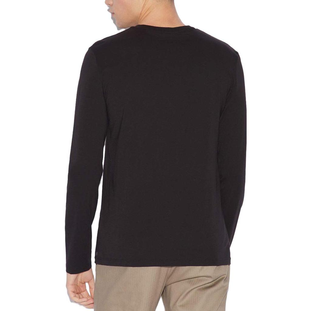Emporio Armani Round Neck Solid Long Sleeve T-Shirt Men tops Black 8NZM77-ZJA5Z-1200