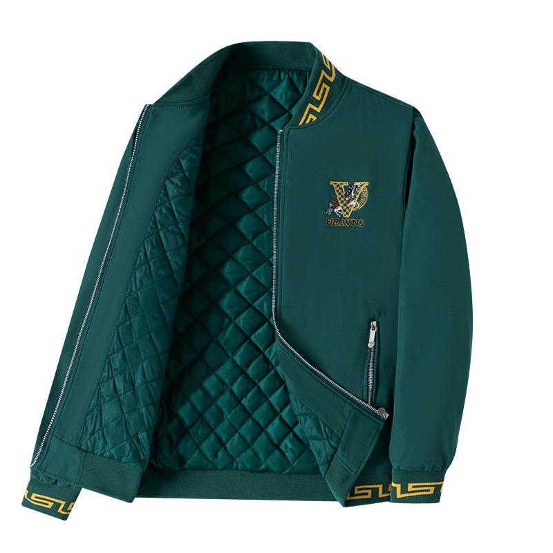 2025 Men's Fashion Trend: Embroidered Black Jacket - European Style