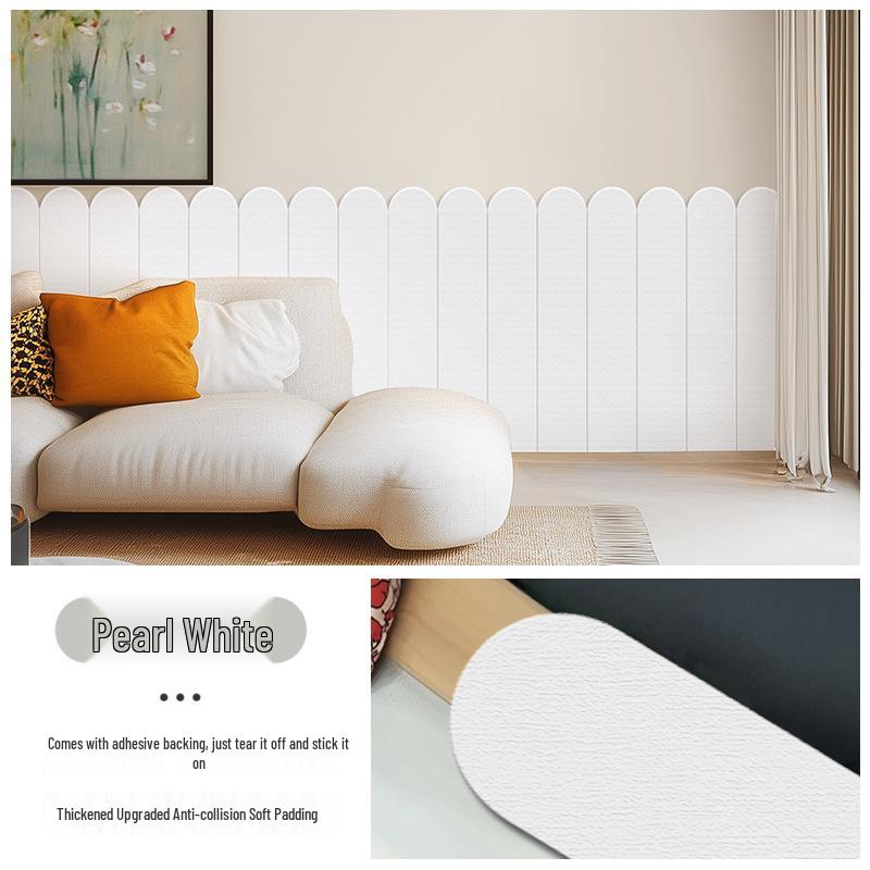 Self-Adhesive Soft Padding Wall Panels for Kindergarten & Kids' Rooms - Anti-Collision, Decorative Protection for Beds & Ugly Walls