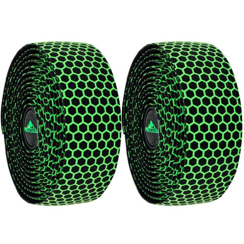 2 Rolls Bike Handlebar Tape Honeycomb Texture Non Slip Breathable Shock Absorbing For Road Mountain Cycling Rides