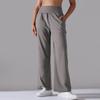 New nude polished high waist yoga sports wide leg pants show high loose casual breathable yoga pants women