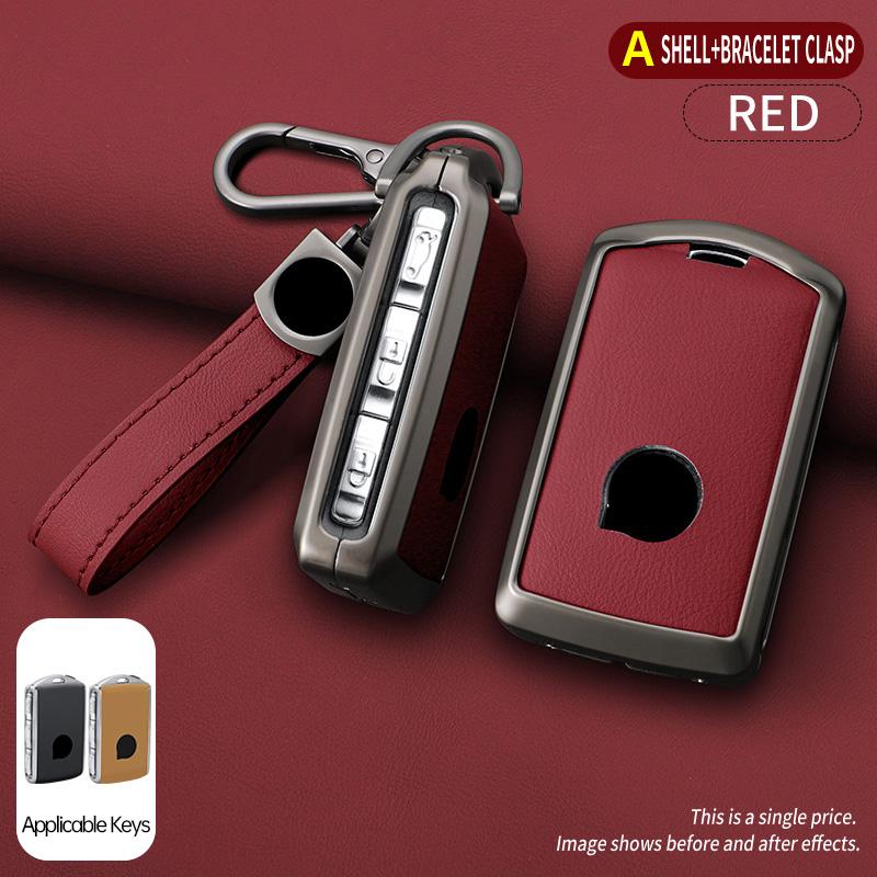 Zinc Alloy Leather Car Key Fob Case For Volvo Xc40 S60 Xc60 C40 S90 Xc90 V60 V90 T6 T8 Key Case Car Key Fob Case