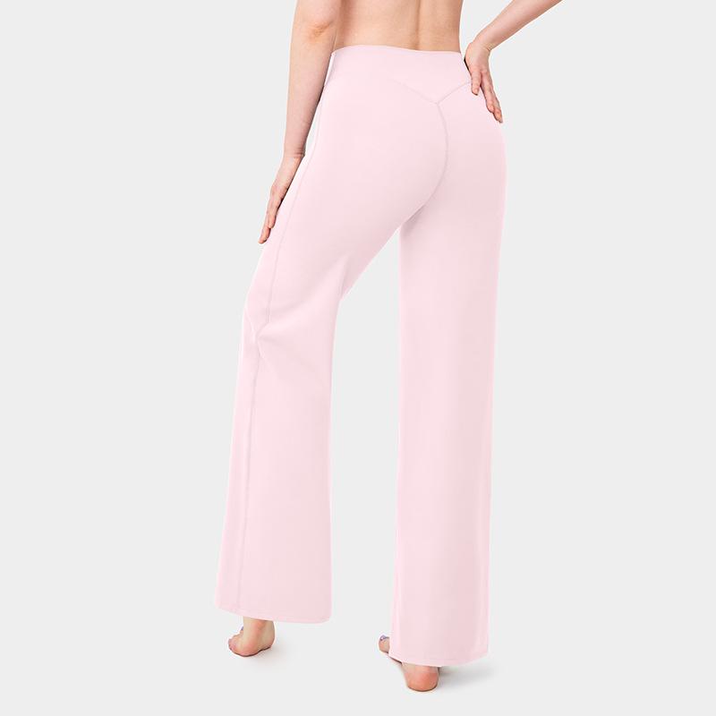 High Waist Straight Leg Yoga Pants - Women's Slimming, Breathable, Hip-Lifting, No Lines, Sports Fitness Pants