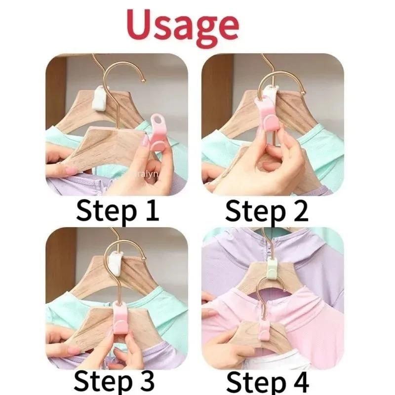 Clothes Hanger Extenders Hooks Heavy Duty Cascading Connection Hooks Space Saving Clothes Organizer Closet Plastic Clips