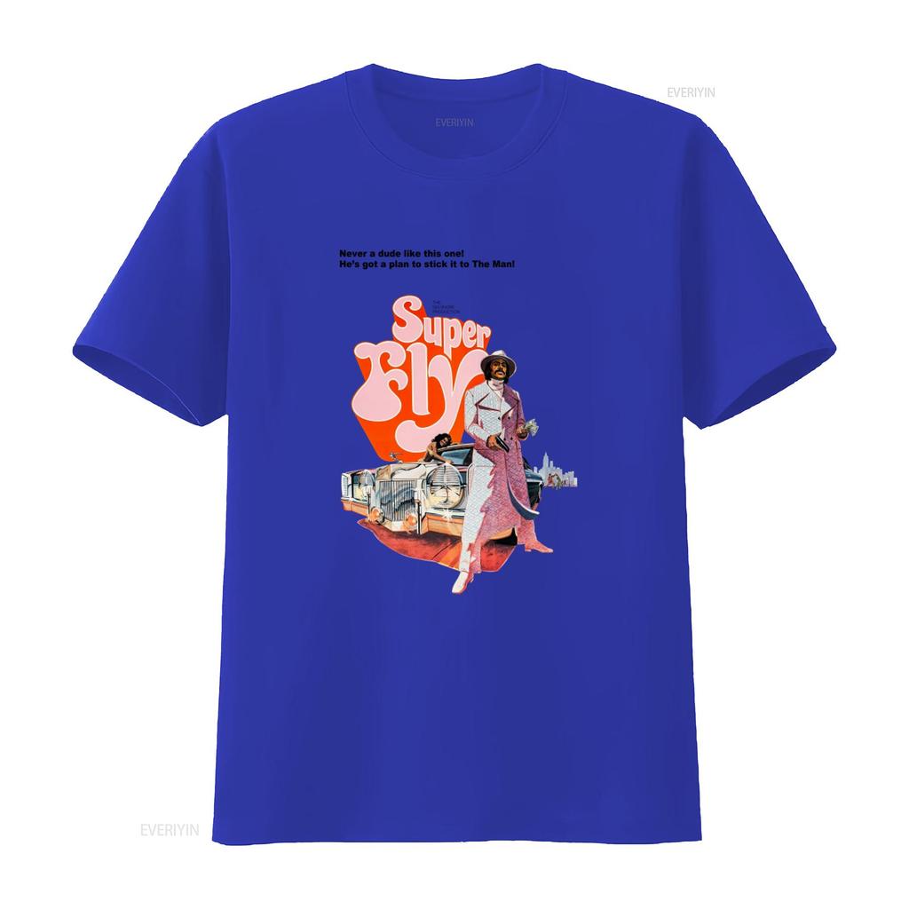 Super Fly T Shirt Classic Movie Retro Style Superfly Vintage Design Fashionable Vintage Washed Unisex Soft Homme Streetwear