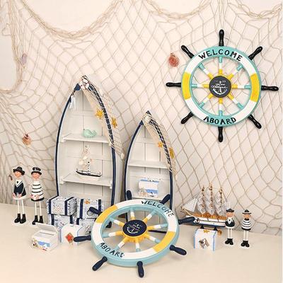 Decor din lemn cu tematică Ocean Mediteranean pentru casă și birou
