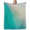 Turquoise Beach Throw Blanket Warm Plush Fuzzy Blanket for Living Room