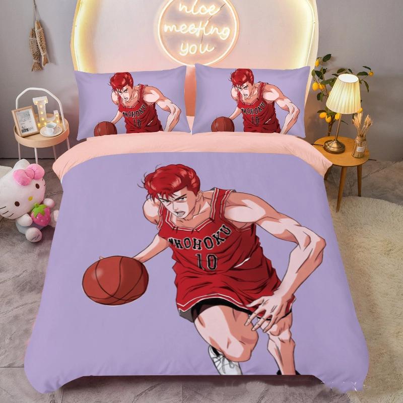 

Anime SLAM DUNK duvet covers young boys Beding Sets 3D Printed duvet cover pilowcases Rom Decor Home Soft Nice 120*200cm Single