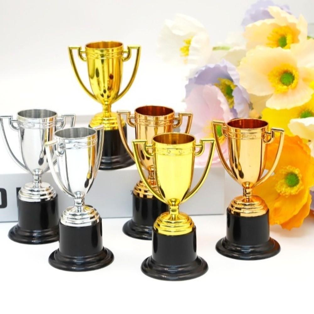 Plastic Material Mini Trophy Set Gold Color Children's Trophy Awards  Kindergarten Rewards