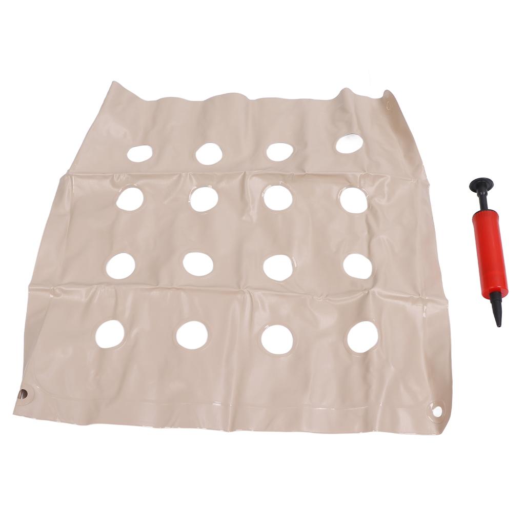 Inflatable Seat Cushion PVC 16 Holes Inflatable Chair Cushion for Travel Outdoor Beige
