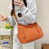 Multi-Pocket Oxford Cloth Crossbody Bag Solid Color Woman Crescent Bag Single Shoulder Bag  School