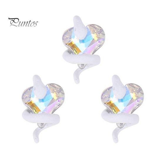 3 pçs diy decorações de unhas cobra em torno de 3d coração falso cristal encantos arte do prego strass caso do telefone decoração acessórios manicure suprimentos