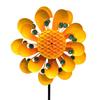 Outdoor Garden Windmill Butterfly Flower Windmill Sunflower Wind Spinner Garden Decor 360 Degree Rotating Metal Flower for Patio