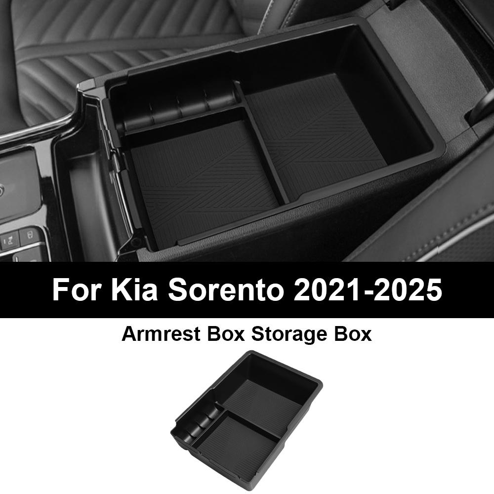 For Kia Sorento -2025 Center Console Water Cup Holder Center Console Armrest Storage Organizer Tidying Storage Box Accessory