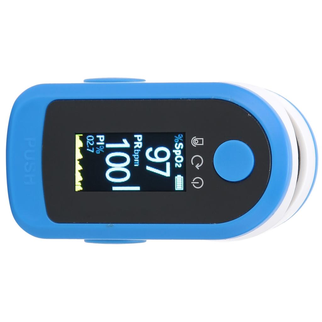Fingertip Oximeter Portable Blood Oxygen Saturation Pulse Monitor for Bluetooth Blue