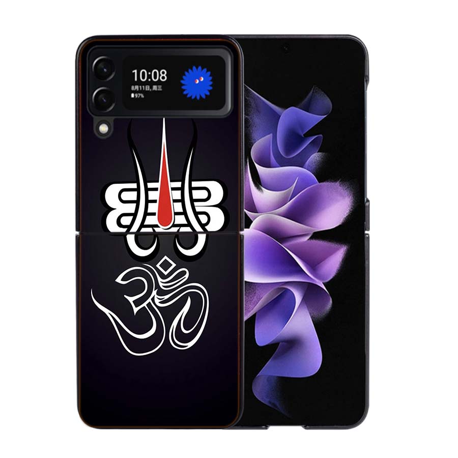 Om Symbol Meditation and Creativity Phone Case For Samsung Z Flip 7 6 5G Galaxy Z Flip4 Z Flip5 Z Flip3 Coque Black Hard PC Shel