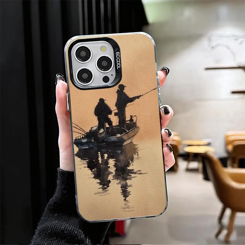 Hunting Fishing Man Shockproof Phone Case for iPhone 17 Air 16 16E 15 Pro Max 14 Plus 13 Mini 12 Back Cover Anti Fall Fundas