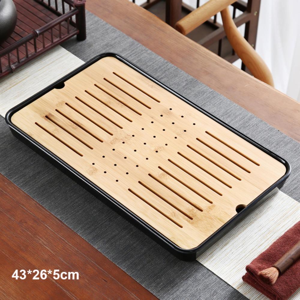 New Bamboo Chinese Tea Trays Eco-Friendly Multistyles Kung Fu Tea Trays Home Use Table Water Storage Trays Chinese Tea Serving