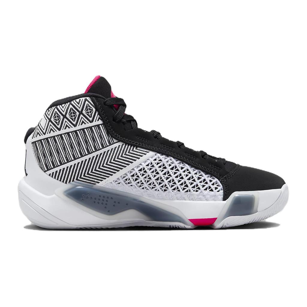 New Jordan Air Jordan 38 Low GS Cushioning, Wear Resistant Mid Top Children's Basketball Shoes Black White Red Teenagers DZ3499-101