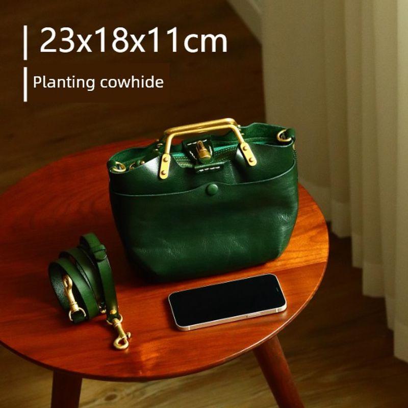[Clearance Special Offer] First Layer Cowhide Women Bag Genuine Leather Bag Skeleton-Skin