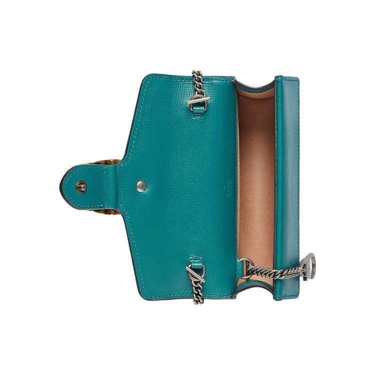 Gucci Dionysus Tiger Head Buckle Color Block Leather Crossbody Bag Women bags Blue Emerald-Green 476432-18YQX-9278