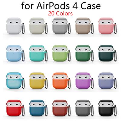 Funda de silicona para AirPods 4, nueva funda para auriculares, accesorios, funda para auriculares inalámbricos Bluetooth para Apple AirPods 4.